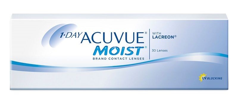 Acuvue 1-Day Moist, Soczewki kontaktowe jednodniowe, Moc -3.75 BC 8.5 