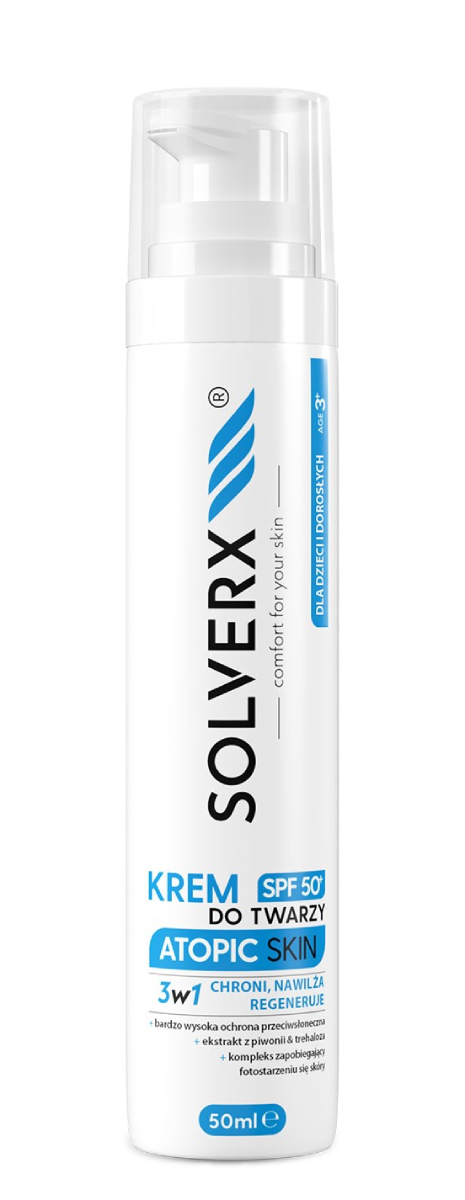 Solverx Atopic Skin Krem do twarzy SPF 50+  50 ml