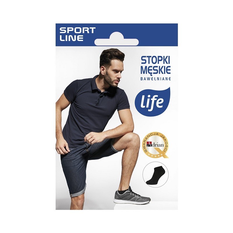 Life Męskie stopki bawełniane, białe, 39-42