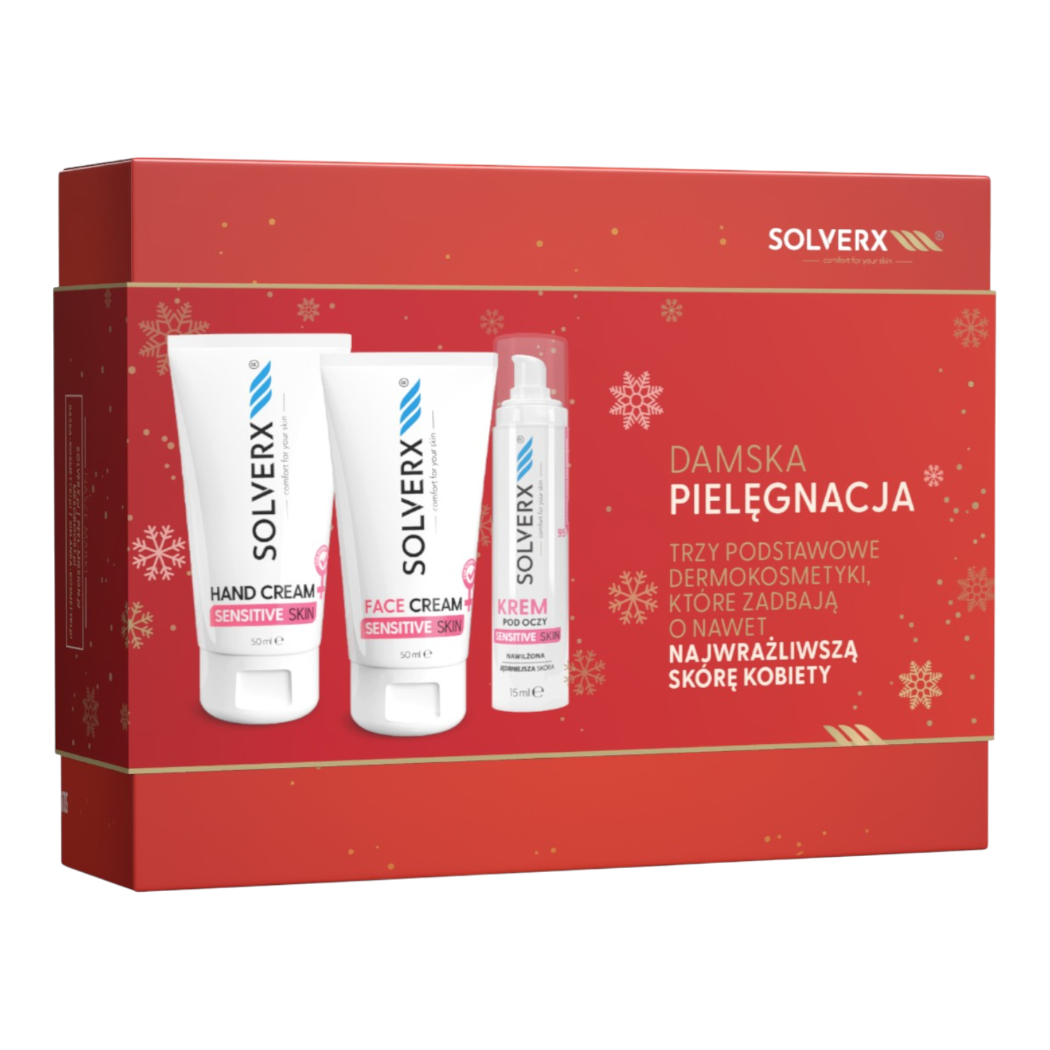 Solverx Sensitive Skin Zestawy prezentowe: Krem do twarzy + Krem pod oczy + Krem do rąk