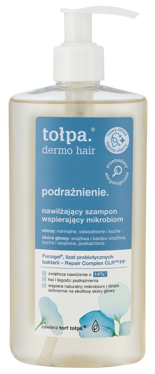 Tołpa Dermo Hair podrażnienie Szampon nawilżający Wspierający Mikrobiom 250 ml