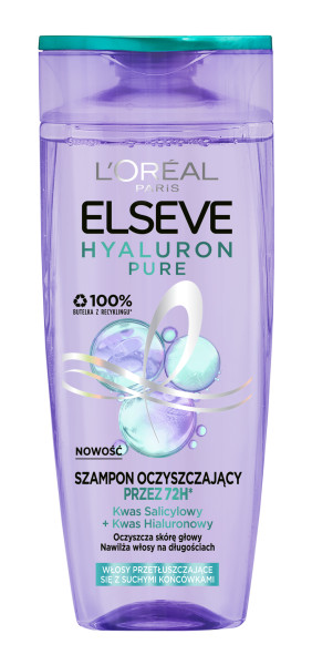 Elseve Hyaluron Pure Oczyszczający szampon do włosów 400 ml