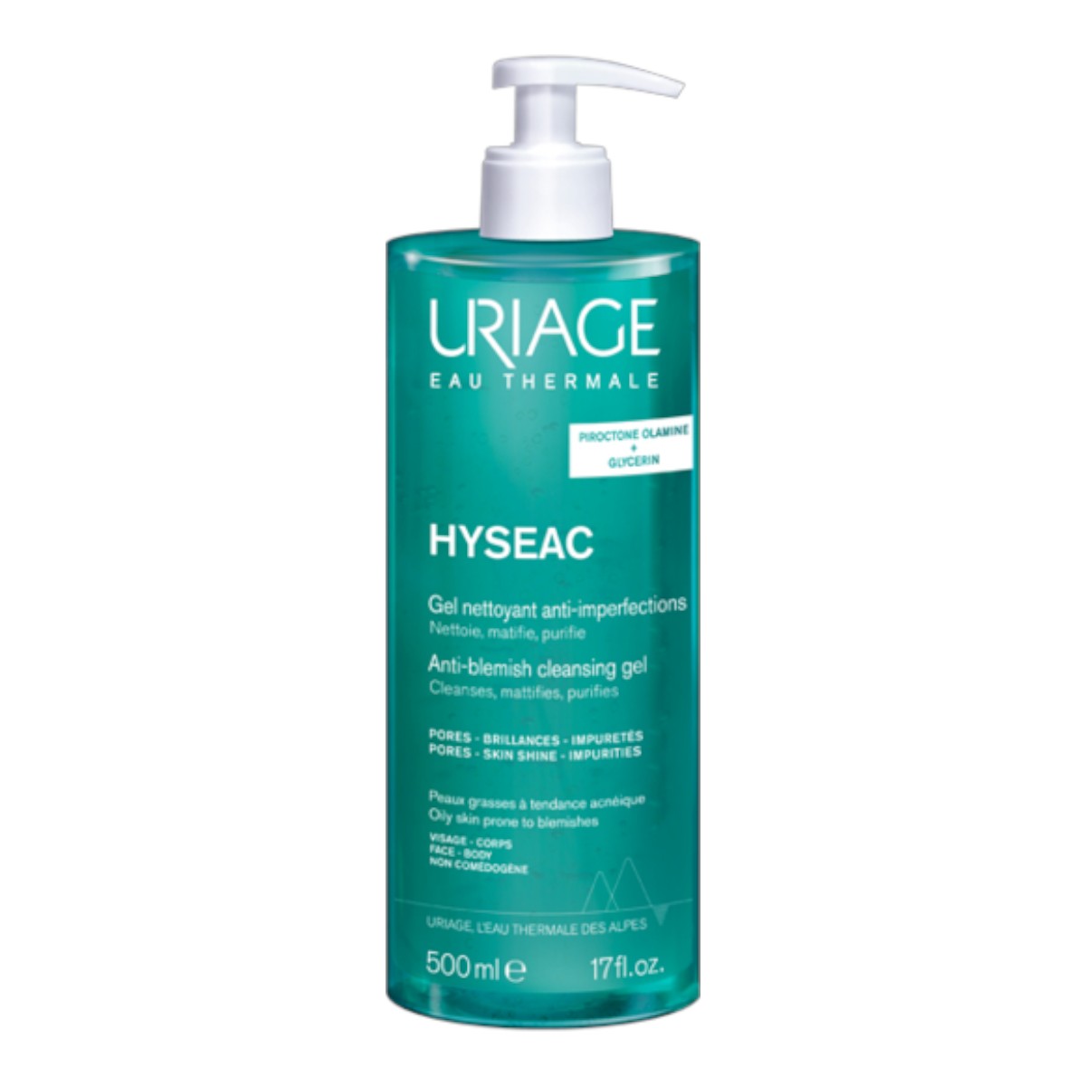 Uriage HyséAc - Gel Detergente Purificante Per Pelle Grassa, 500Ml