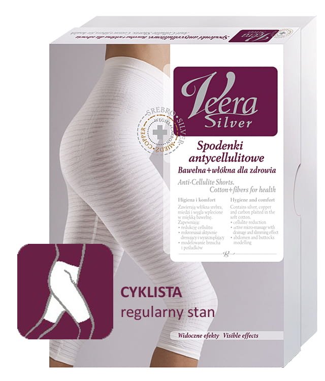 Veera Silver Pantaloncini Anticellulite Modello Ciclista, Taglia L