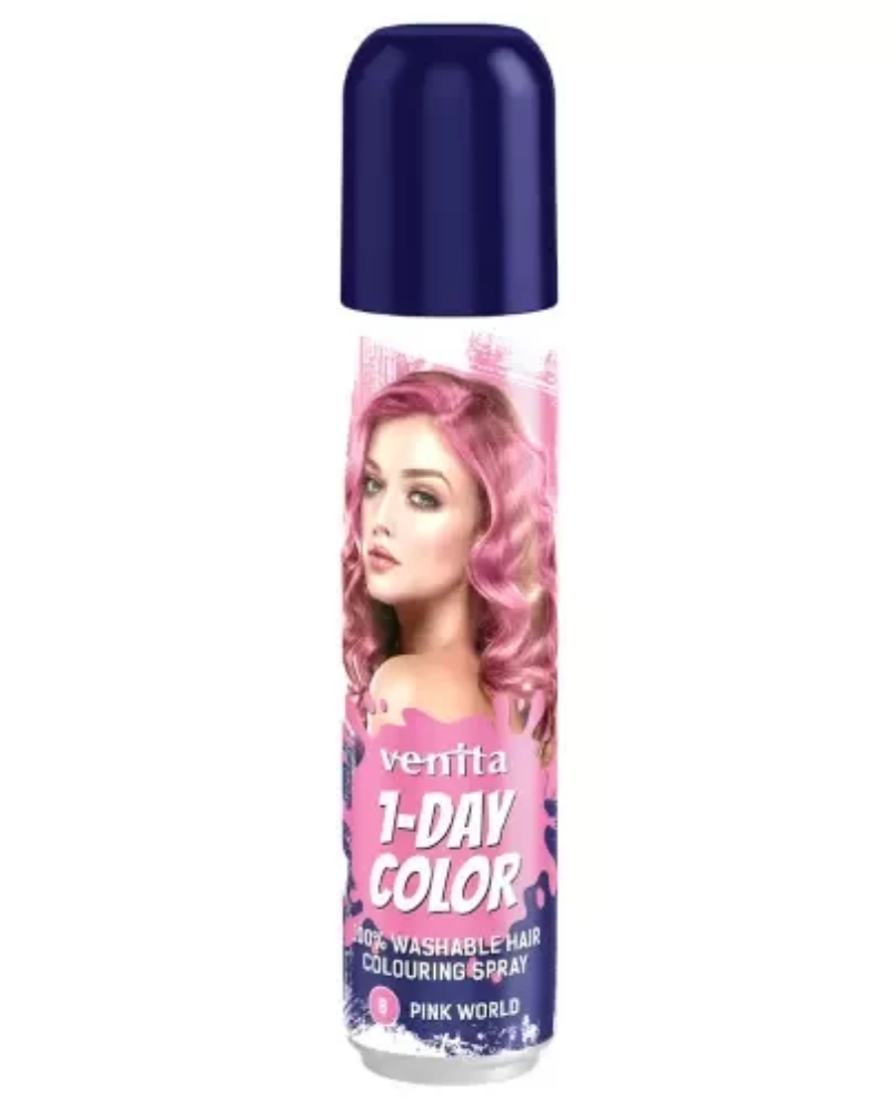 Venita 1-Day Color Spray colorante per capelli, 08 rosa mondo 50 ml