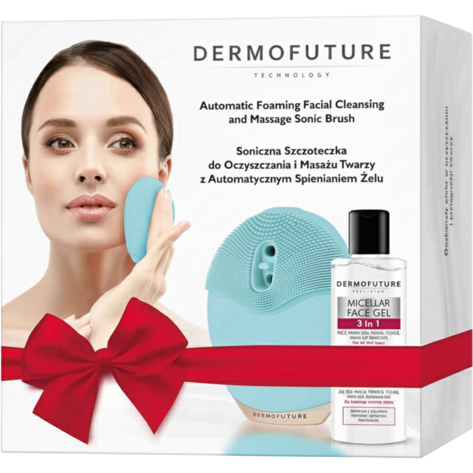 Dermofuture Szczoteczka soniczna ze spieniaczem, Zielona z żelem 3w1