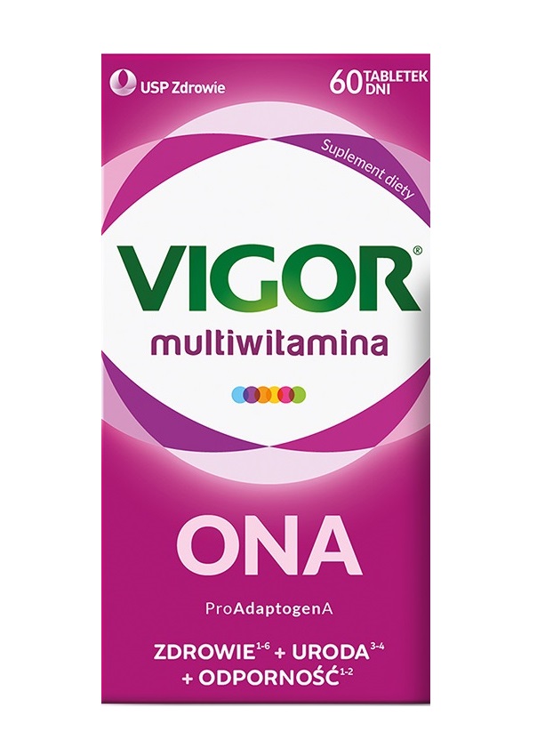 Vigor Multiwitamina Ona, Zestaw witamin i minerałów, Tabletki