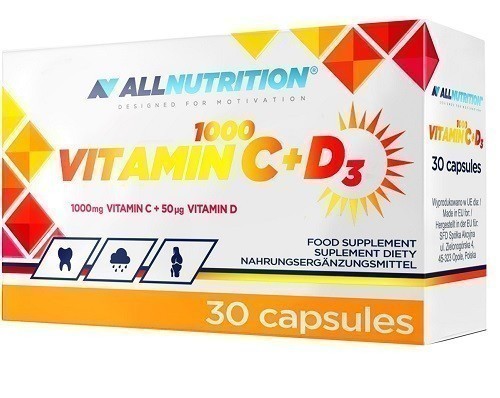 Allnutrition Vitamin C 1000 + D3, Kapsułki