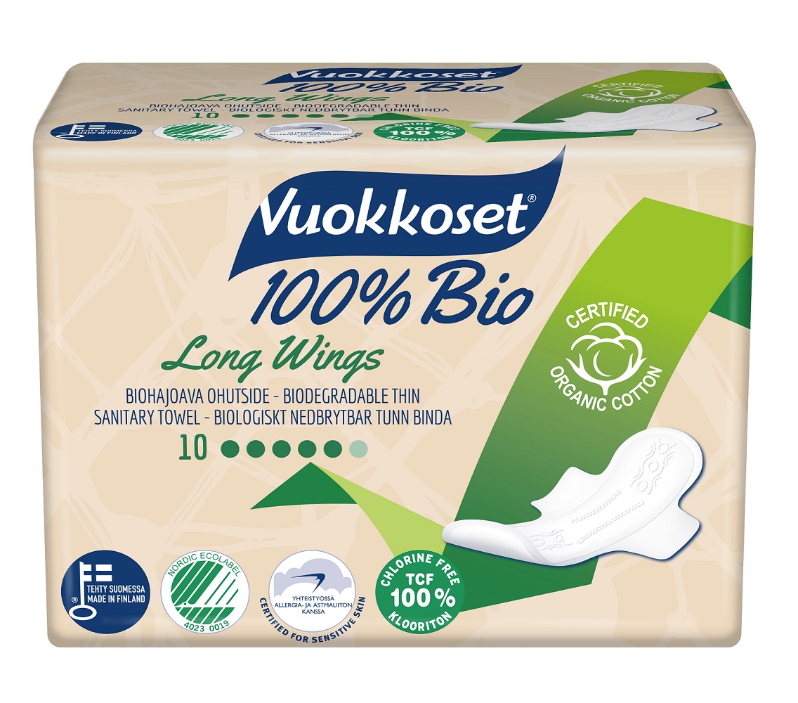 Vuokkoset BIOpodpaski ze Skrzydełkami Long