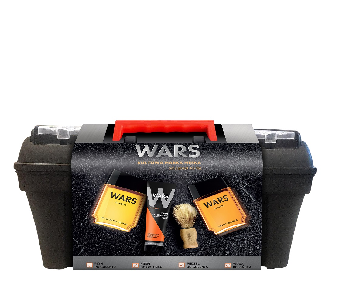 Wars  (Krem do golenia 6 + Płyn po goleniu 90ml + Woda kolońska 90ml + Pędzel )