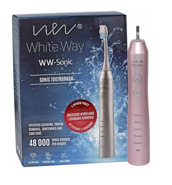 White Way WW-Sonic Soniczna Szczoteczka Do Zębów Różowa