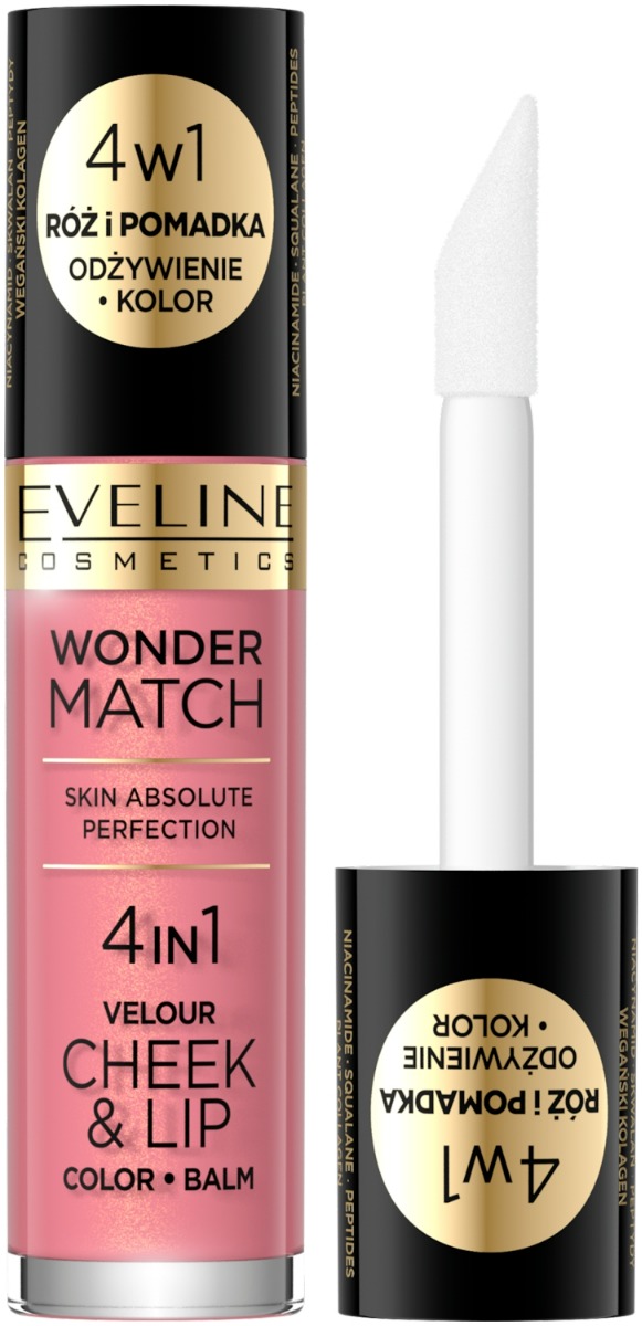 Eveline Wonder Match Róż i pomadka w płynie 03  Wonder Match 4.5 ml
