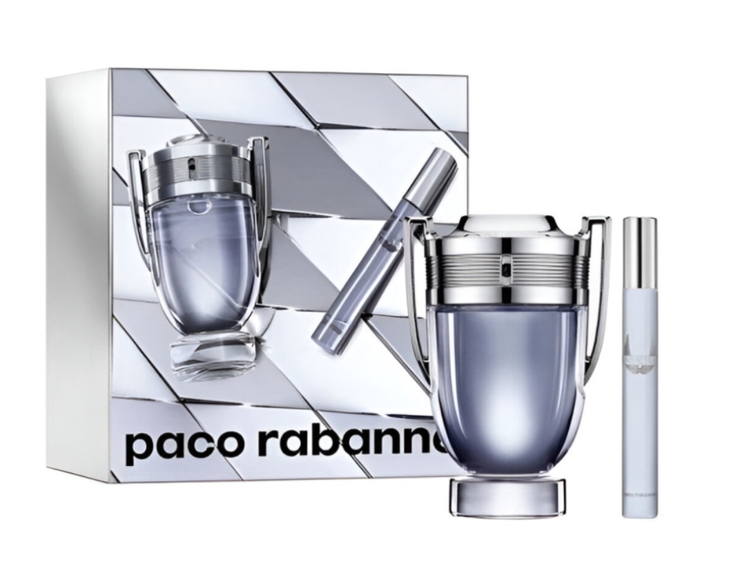 Rabanne Invictus Set: eau de toilette + eau de toilette formato da viaggio