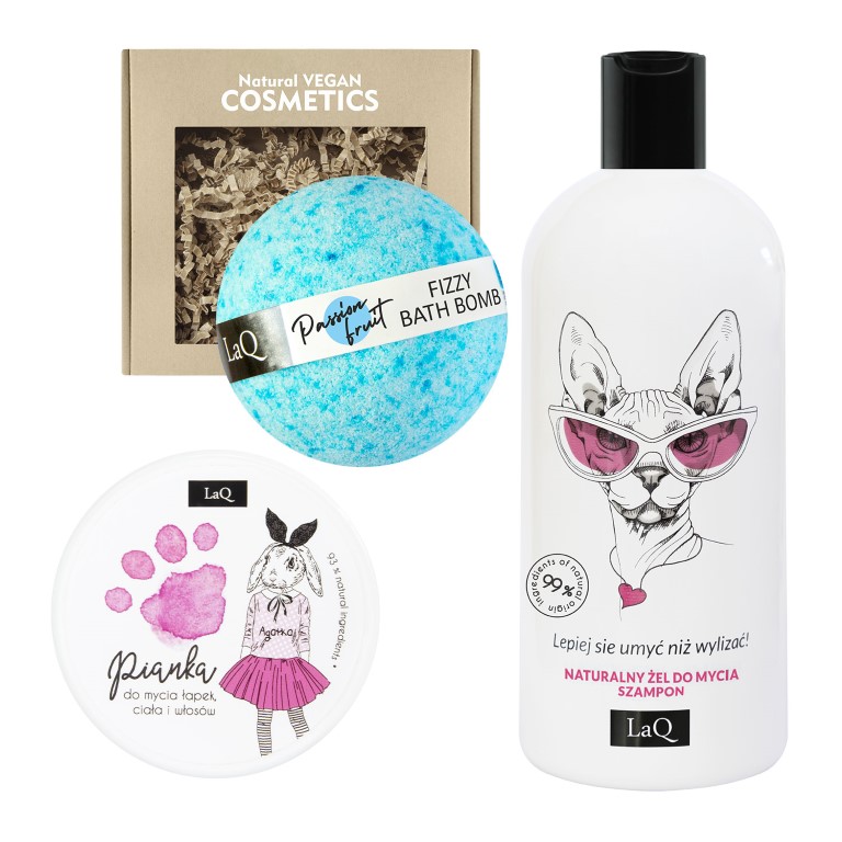 Laq Set Music (Gel Gattino + Mousse Detergente Rosa + Bomba Maracuja) 1 g 1 g